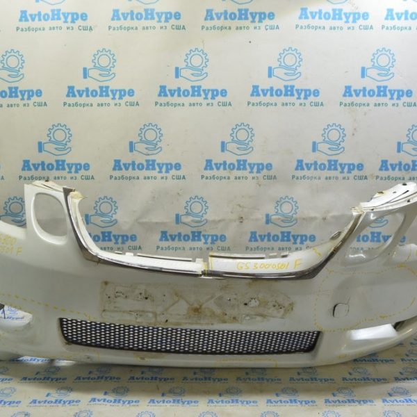 Бампер передний голый Lexus GS300 GS350 GS430 GS450h 06-07 (01) белый, примят, надрывы 5211930961