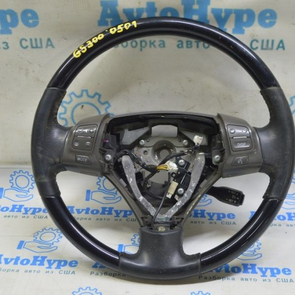 Руль голый Lexus GS300 GS350 06-07 кожа черн (01) потёрт 45100-30A00-C0