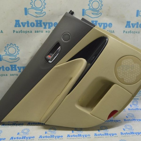 Обшивка двери карточка задняя левая Lexus GS300 GS350 GS430 GS450h 06-07 коричневая с беж. 6764030C51E0