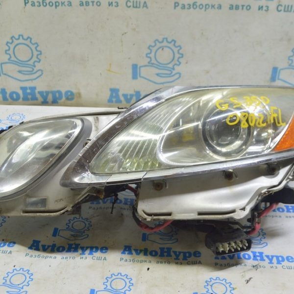 Фара передняя левая в сборе Lexus GS350 07-11 ксенон, под омыватель фары (02) дефект 81070-30B62