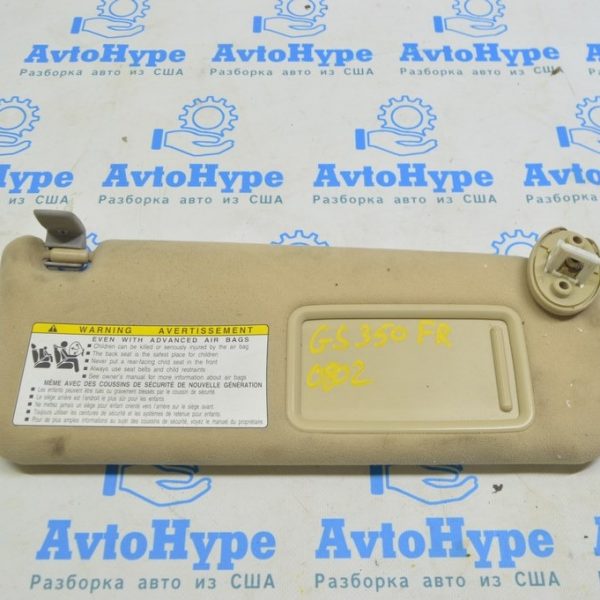 Козырек правый Lexus GS300 GS430 06-07 беж, без крючка 74310-30A20-A0