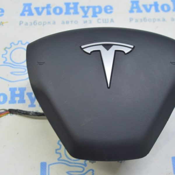 Подушка безопасности airbag в руль водительская Tesla Model 3 18- черн, ржавый пиропатрон (02) 1508347-00-C