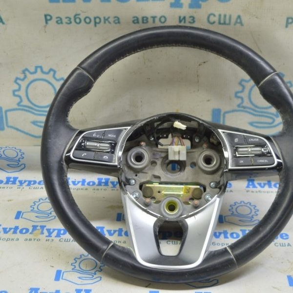 Руль (голый) Kia Optima 19- рест (04) кожа с кнопками в сборе с подогревом 56100-D4040WK