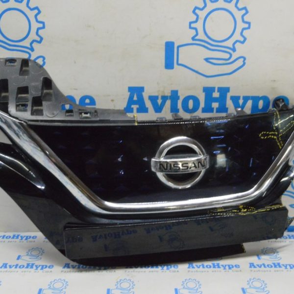 Обрамление решетки радиатора Nissan Leaf 18-22 черн глянец с хром молдингом (02) нет фрагмента 620705SA0A