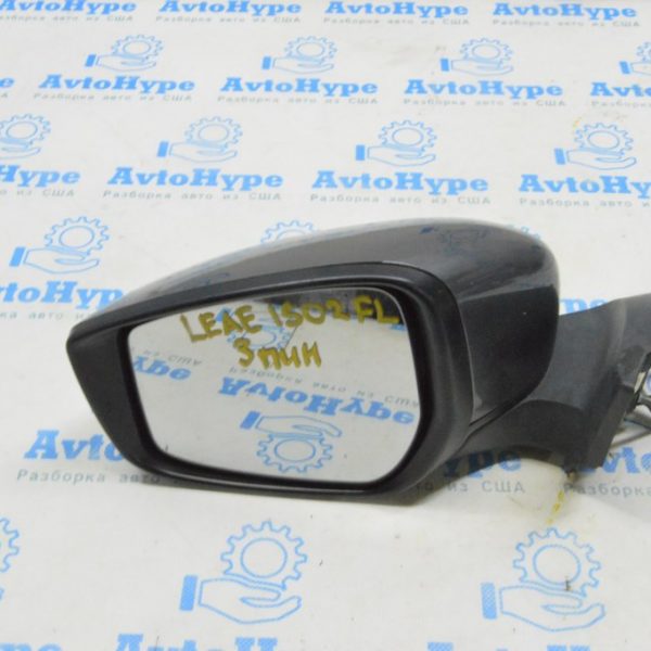Зеркало боковое левое в сборе Nissan Leaf 18-19 (02) графит, 3 пина, царапины 963025SA0A