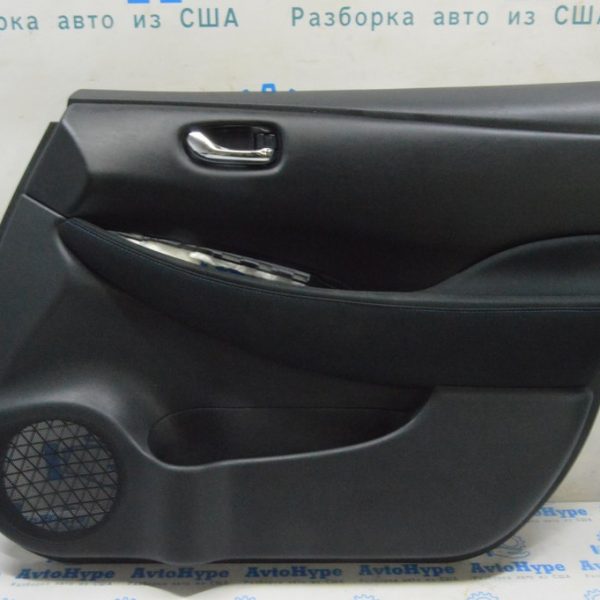 Обшивка двери карточка передняя правая Nissan Leaf 18-21 черная тряпка (02) 80900-5SA0B