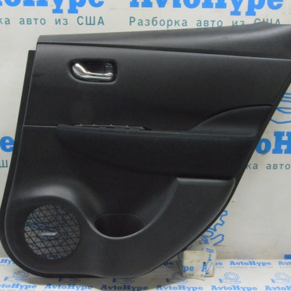 Обшивка двери карточка задняя правая Nissan Leaf 18-21 черная тряпка (02) BOSE 82900-5SA0B