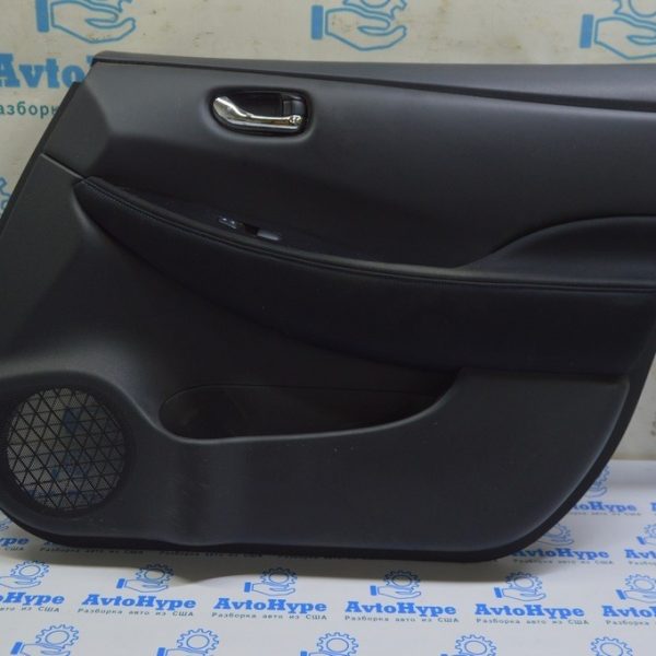 Обшивка двери карточка передняя правая Nissan Leaf 18-21 черная тряпка (01) 80900-5SA0B