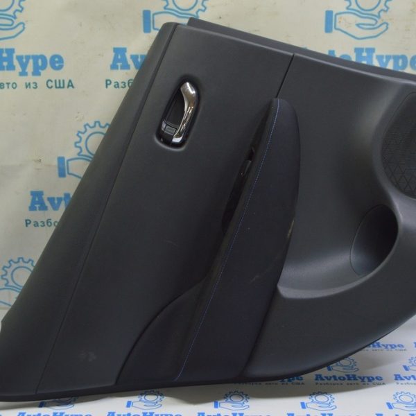 Обшивка двери карточка задняя левая Nissan Leaf 18-21 черная тряпка (01) 82901-5SA0B