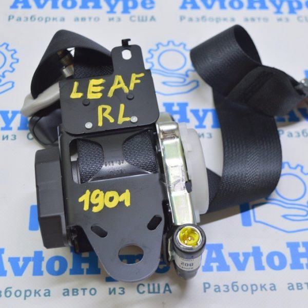 Ремень безопасности задний левый Nissan Leaf 18-20 черный с пиропатроном (01) 88845-4NP8B