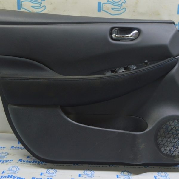 Обшивка двери карточка передняя левая Nissan Leaf 18-21 черная 80901-5SA0B