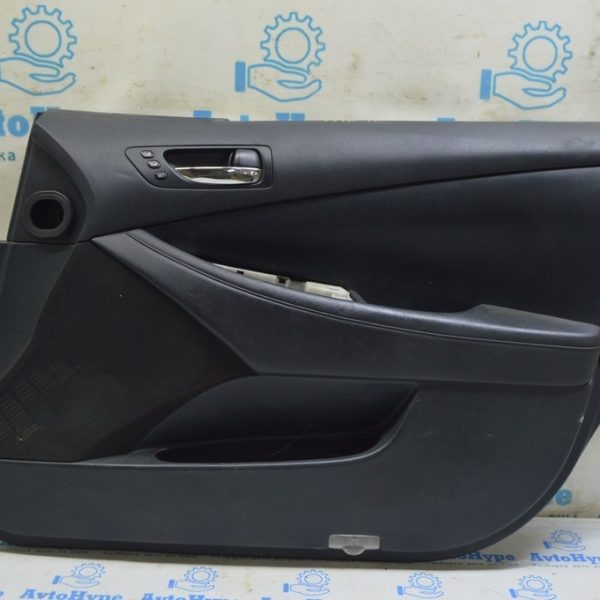 Обшивка двери карточка передняя правая Lexus ES350 07-09 черная кожа, подлокотник кожа 67610-33B40-A0