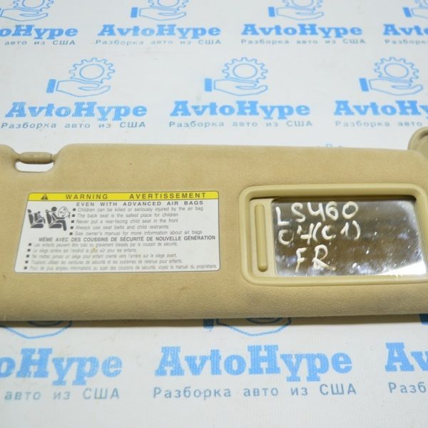 Козырек правый Lexus LS460 LS600h 07-12 беж алькантара 74310-50330-A1