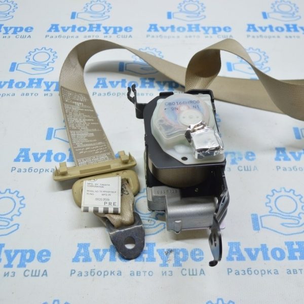 Ремень безопасности зад прав Lexus LS460 LS600h 07-12 беж (01) стрельнул 73360-50211-C0