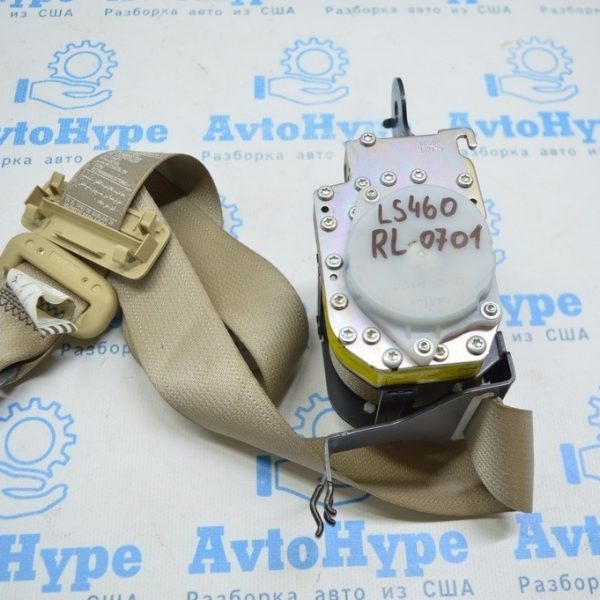 Ремень безопасности зад лев Lexus LS460 LS600h 07-12 беж (01) стрельнул 73370-50211-C0