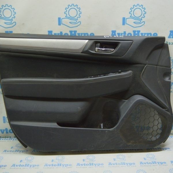 Обшивка двери (карточка) перед лев Subaru Outback 15-19 черн тряпка (04) 94216AL01BVI