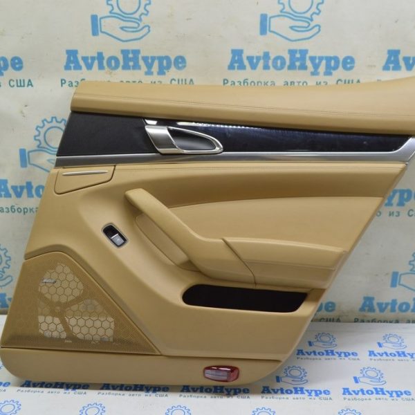 Обшивка двери (карточка) зад прав Porsche Panamera 10-16 беж,без сеток и накладки 970555914018ED