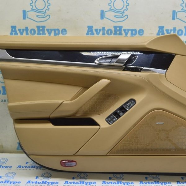 Обшивка двери (карточка) перед лев Porsche Panamera 10-16 беж без вставок 970555911068ED