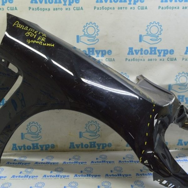 Крыло переднее правое Porsche Panamera 14-16 черный 041 (01) замято 97050303203
