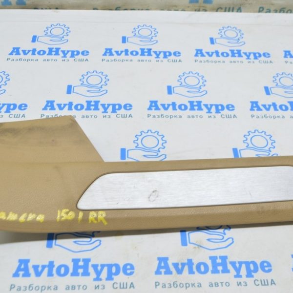 Накладка порога внутр зад прав Porsche Panamera 10-16  беж с хромом 970-555-520-00-4H0