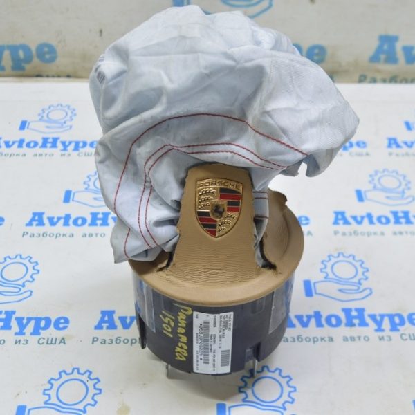 Подушка безопасности airbag в руль водительская Porsche Panamera 10-16 беж (01) стрельн 970803089046W0