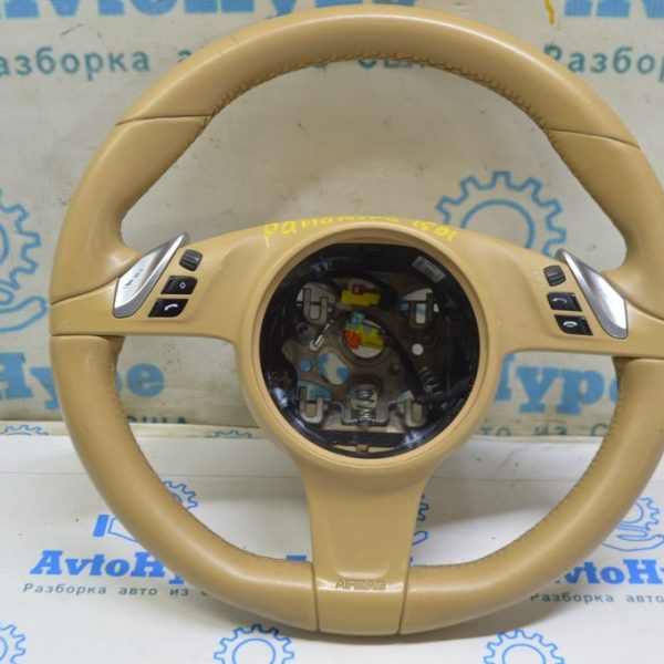Руль (голый) Porsche Panamera 10-16 беж с кнопками 7PP419091CJ9J9