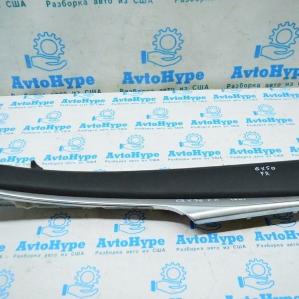 Обшивка двери (карточка) перед прав только верхняя часть Infiniti QX50 19- черн 809A0-5ND0A