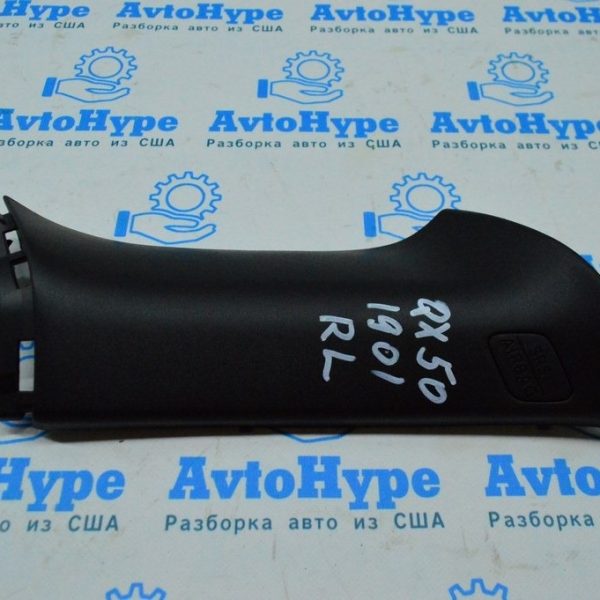 Накладка задней стойки левая Infiniti QX50 19- черная 76935-5NA0A