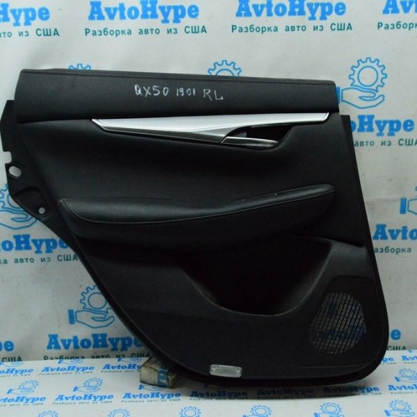 Обшивка двери (карточка) зад лев Infiniti QX50 19- черн (01) 829A1-5ND0A