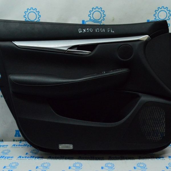 Обшивка двери (карточка) перед лев Infiniti QX50 19- черн (01) 809A1-5ND0A