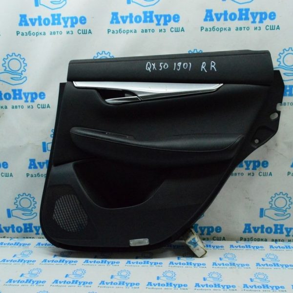 Обшивка двери (карточка) зад прав Infiniti QX50 19- черн (01) 829A0-5ND0A