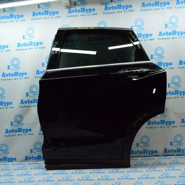 Дверь голая зад лев Infiniti QX50 19- (01) черн цвет вмятинки снизу слева H2101-5NAMA