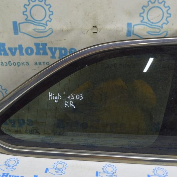 Форточка (глухое стекло) задняя правая Toyota Highlander 14- 627100E150