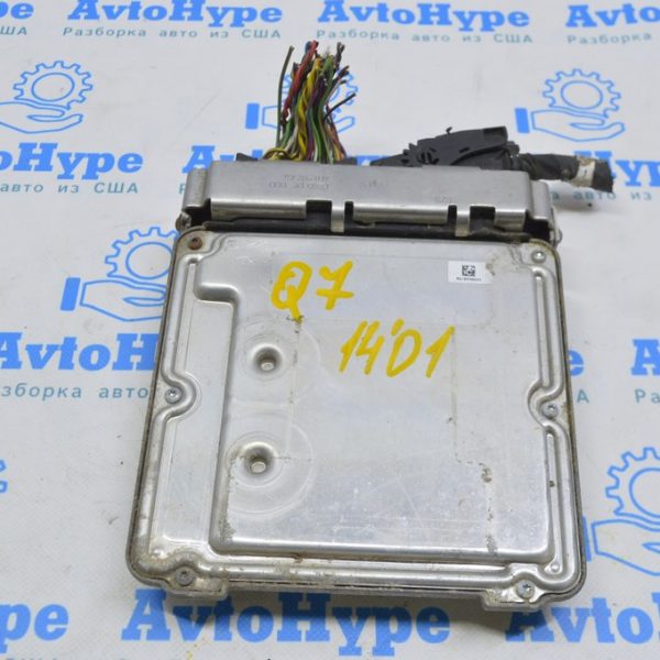 Блок ECU компьютер двигателя Audi Q7 4L 10-15 3.0 TDI реал.М. под-к с фишками 4l2910401c