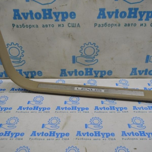 Накладка порога с подсветкой передняя левая Lexus RX300 RX330 RX350 RX400h 04-09 беж идеал 67912-48051-A0