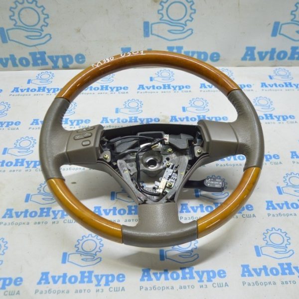 Руль голый Lexus RX300 RX330 RX350 RX400h 04-09 кожа беж ,с деревом (01) 32к пробег 45100-48380-C0