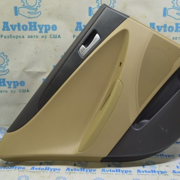 Обшивка двери карточка задняя левая Hyundai Sonata 11-15 кожа беж (01) 83303-3Q140-2DY