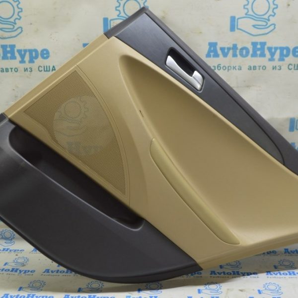 Обшивка двери карточка задняя правая Hyundai Sonata 11-15 hybrid кожа беж 83304-4R520-2DY