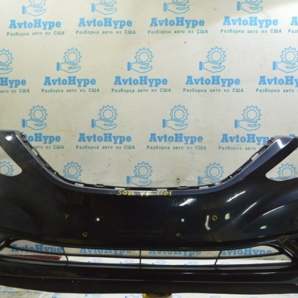 Бампер передний голый Hyundai Sonata 11-15 черный (01) незаводские отверстия, слом крепл 865113Q000
