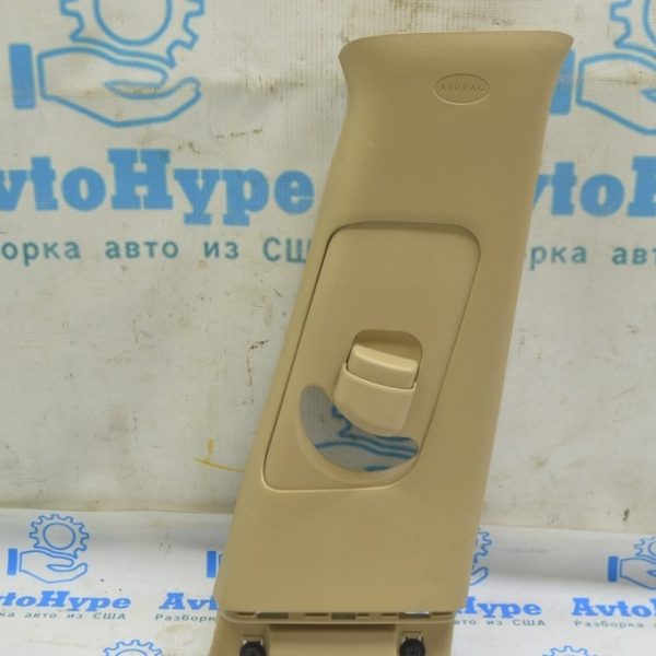 Накладка центральной стойки верхняя ремень правая Hyundai Sonata 11-15 беж 85840-3S100-YDA