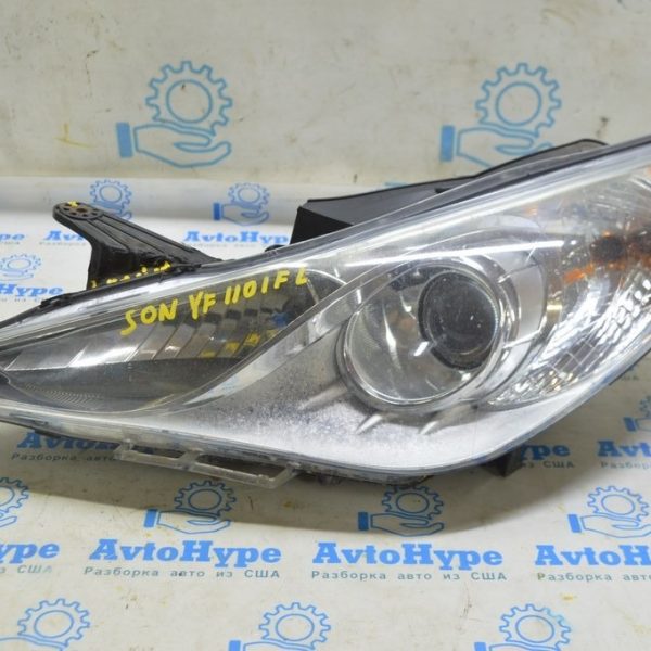 Фара передняя левая Hyundai Sonata 11-15 матовый отражатель (01) паяная 921013Q000