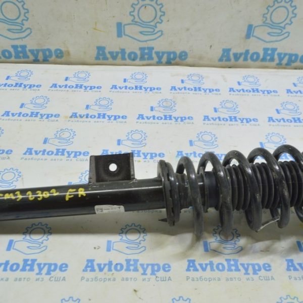 Стойка амортизатора в сборе передняя прав Tesla Model 3 18- RWD (02) пробег 1ткм 1044369-00-F