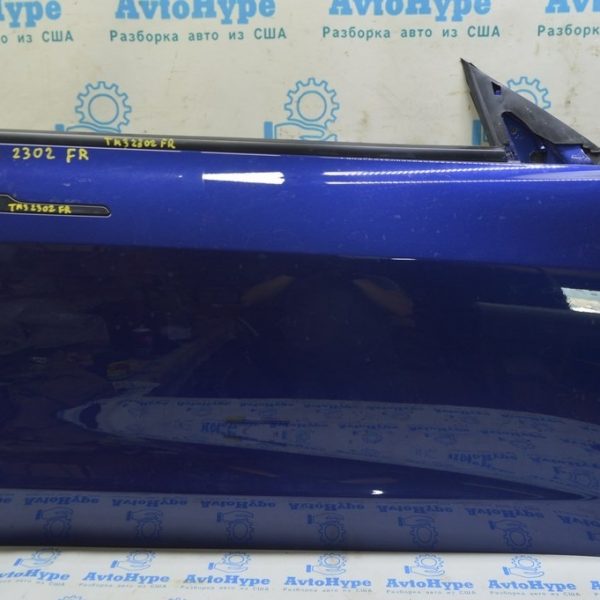 Дверь в сборе передняя правая Tesla Model 3 21- (02) без стекла,зеркала,карты синий цвет 1081420-E0-C