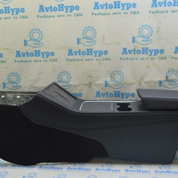 Консоль центральная подлокотник и подстаканники Tesla Model 3 21- кожа черн, c зарядкой (02) 1755503-00-A