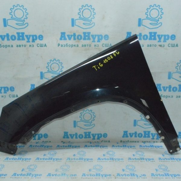 Крыло переднее левое VW Tiguan 09-17 (08) черный цвет царапины 5N0821105A