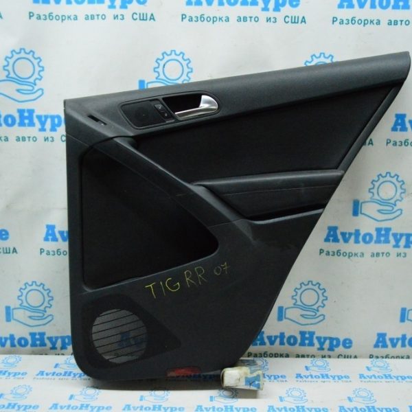 Обшивка двери (карточка) зад прав VW Tiguan 09-17 черн (07) 5N0-867-212-G-XPL