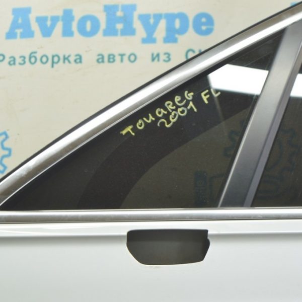 Стекло двери треугольник перед лев VW Touareg 18- зеленое 760845113D