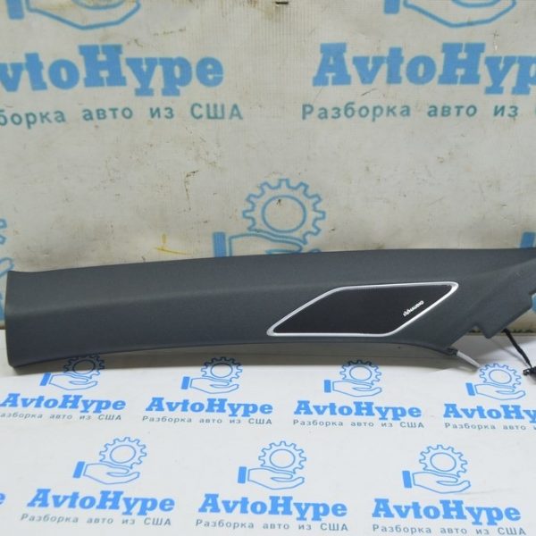 Накладка передней стойки левая VW Touareg 18- черн, с пищалкой Dynaudio 760867233A 3HM