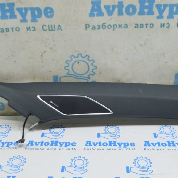 Накладка передней стойки правая VW Touareg 18- черн, с пищалкой Dynaudio 760867234A 3HM