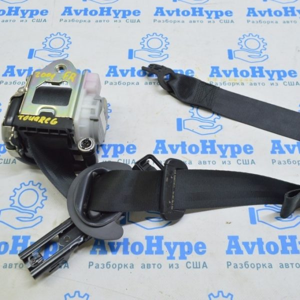 Пассажирский ремень безопасности VW Touareg 18- черн 761857706D RAA